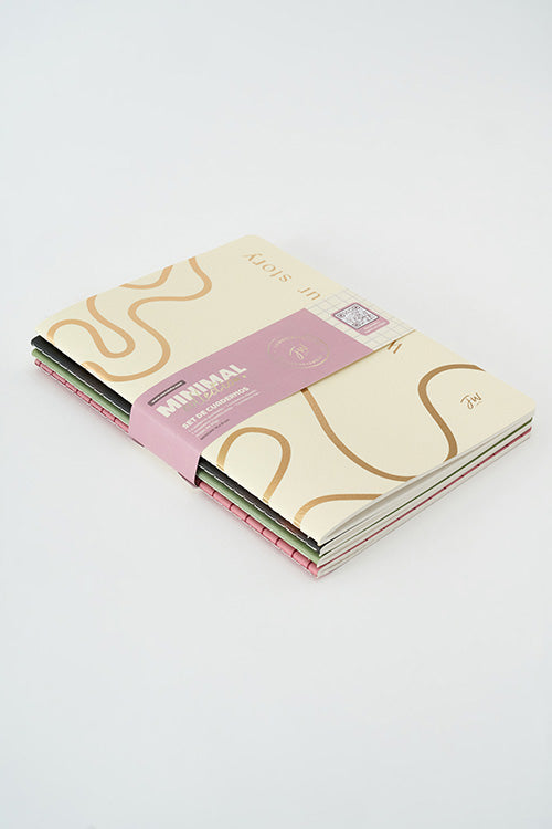 Set de 4 Libretas Minimal A5 Fw