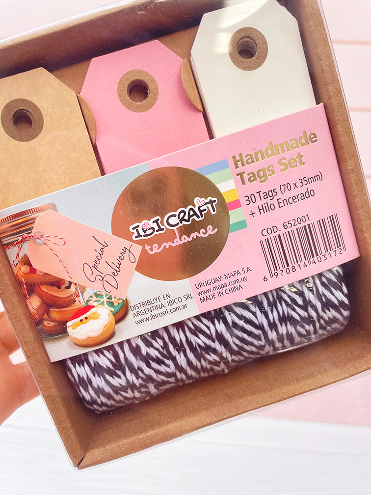 Set de 30 Tags + Hilo Encerado Ibi Craft