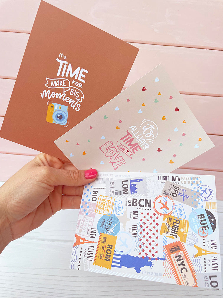 Set de Tarjetas y Postales "Travel"