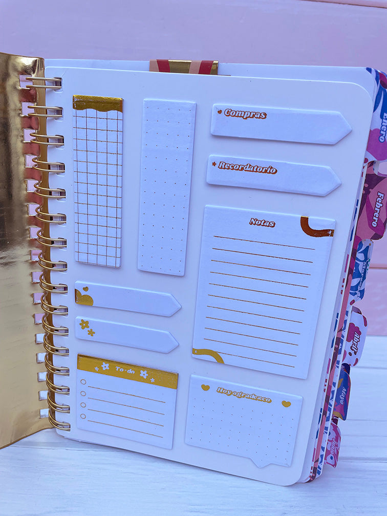 Agenda Diaria Dorada Big Life 16x21 cm