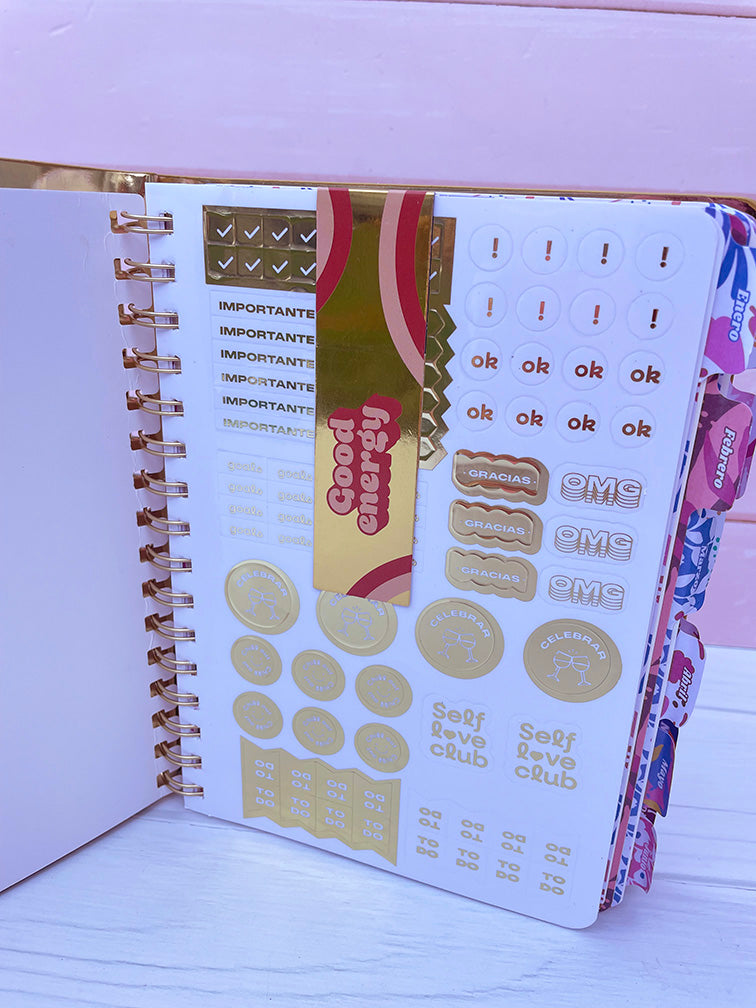 Agenda Diaria Dorada Big Life 16x21 cm