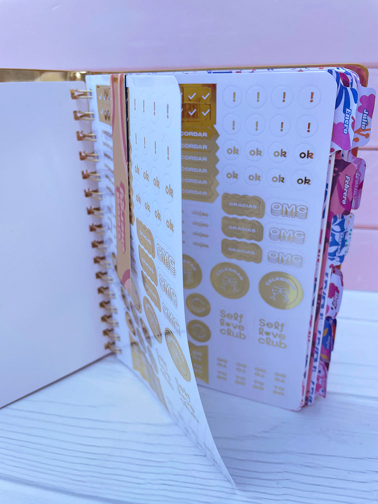 Agenda Diaria Dorada Big Life 16x21 cm