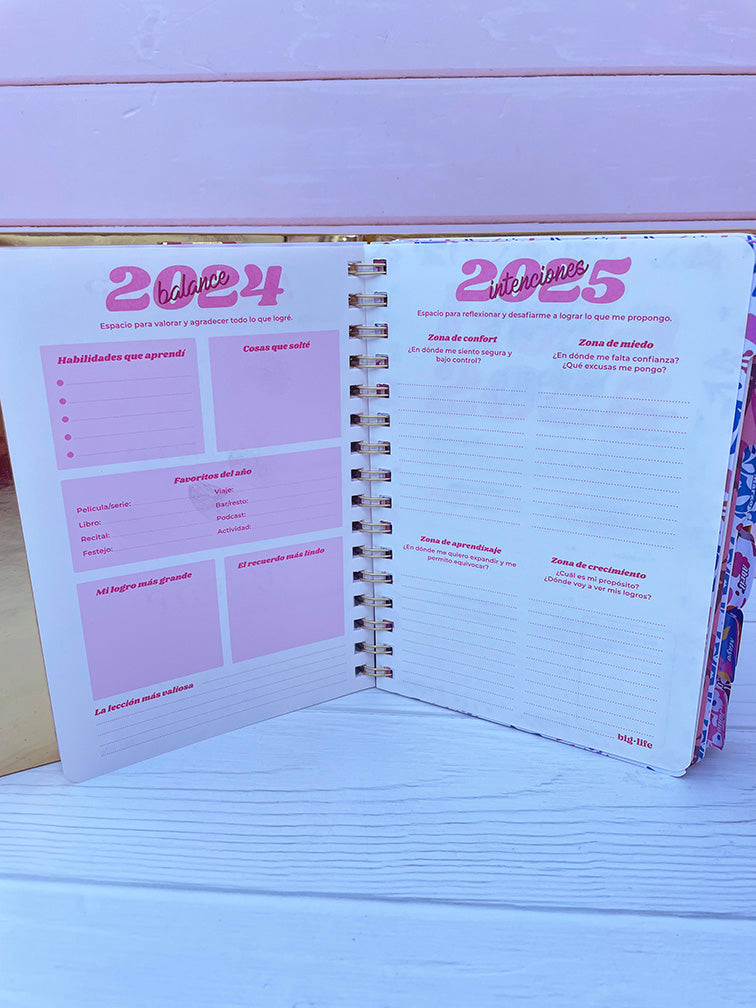 Agenda Diaria Dorada Big Life 16x21 cm