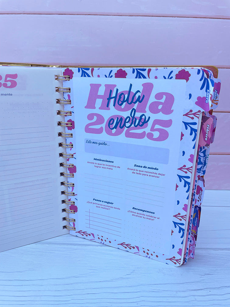 Agenda Diaria Dorada Big Life 16x21 cm