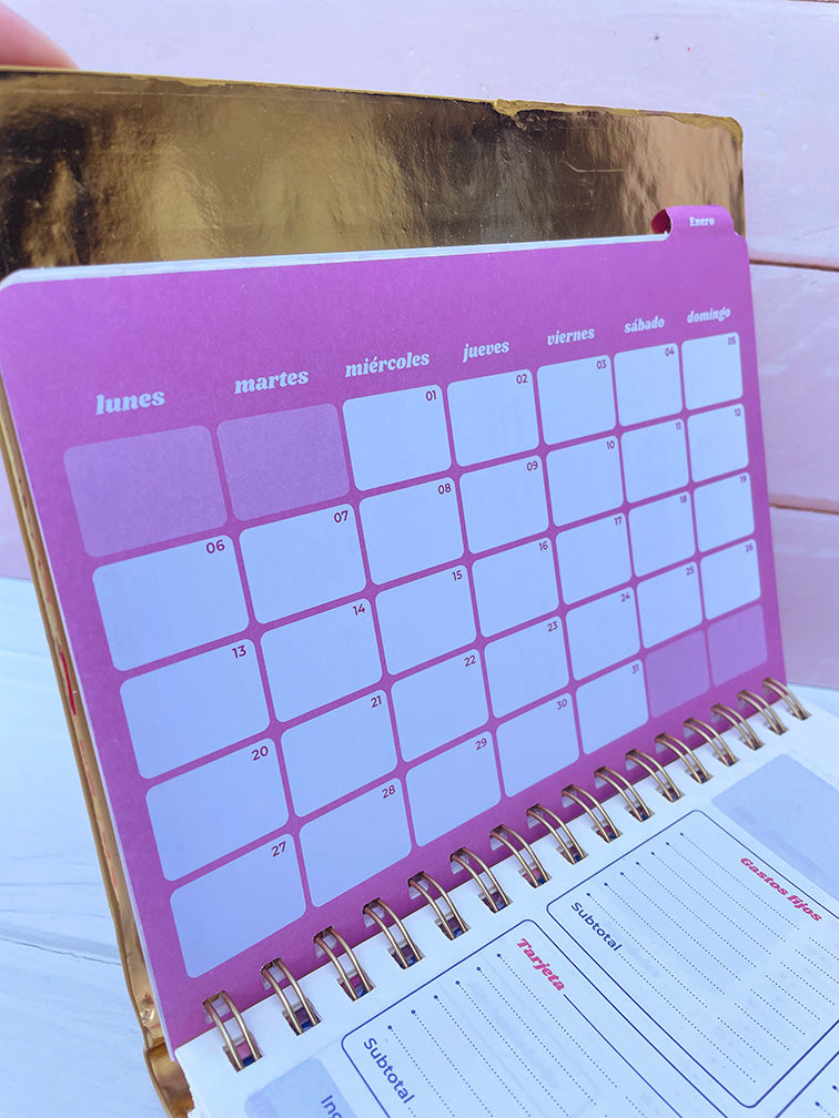 Agenda Diaria Dorada Big Life 16x21 cm