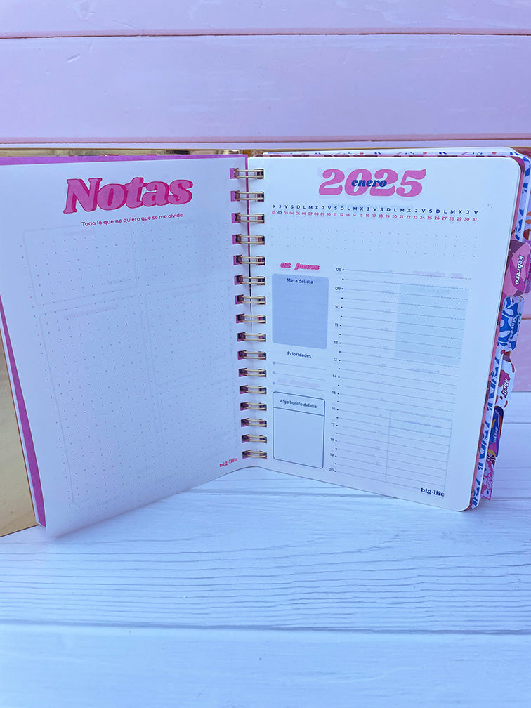 Agenda Diaria Dorada Big Life 16x21 cm