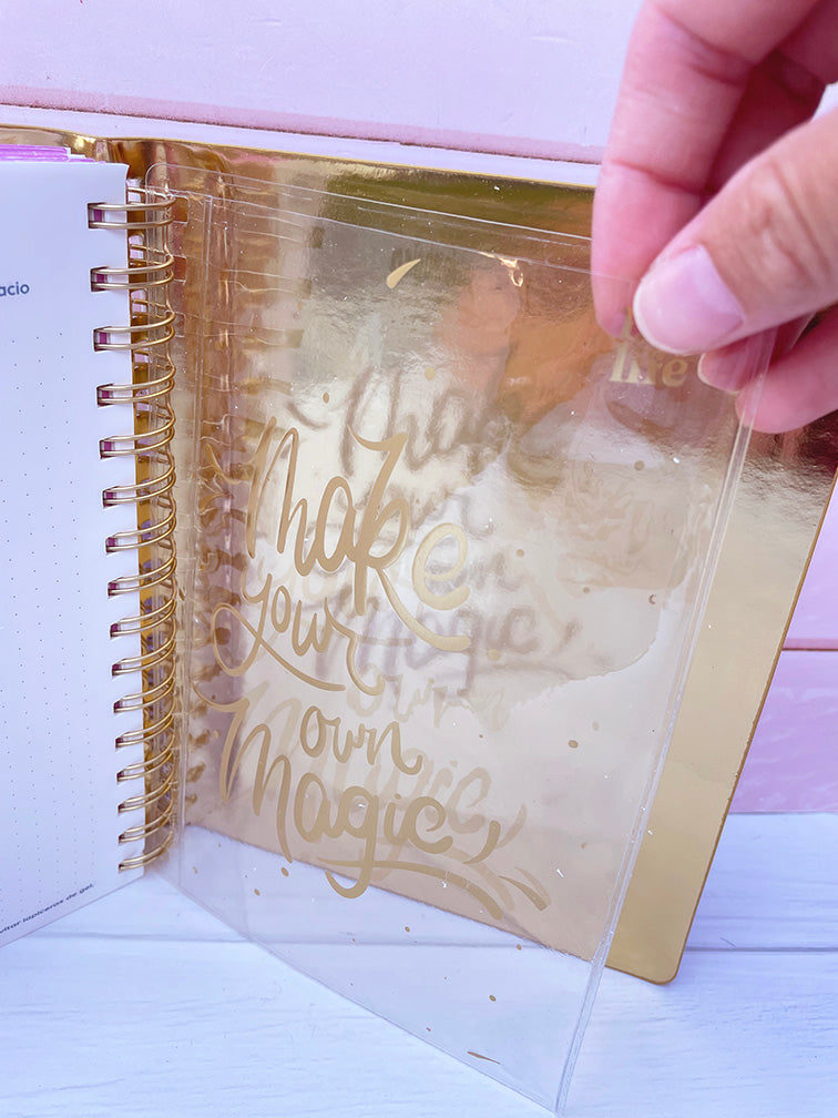 Agenda Diaria Dorada Big Life 16x21 cm