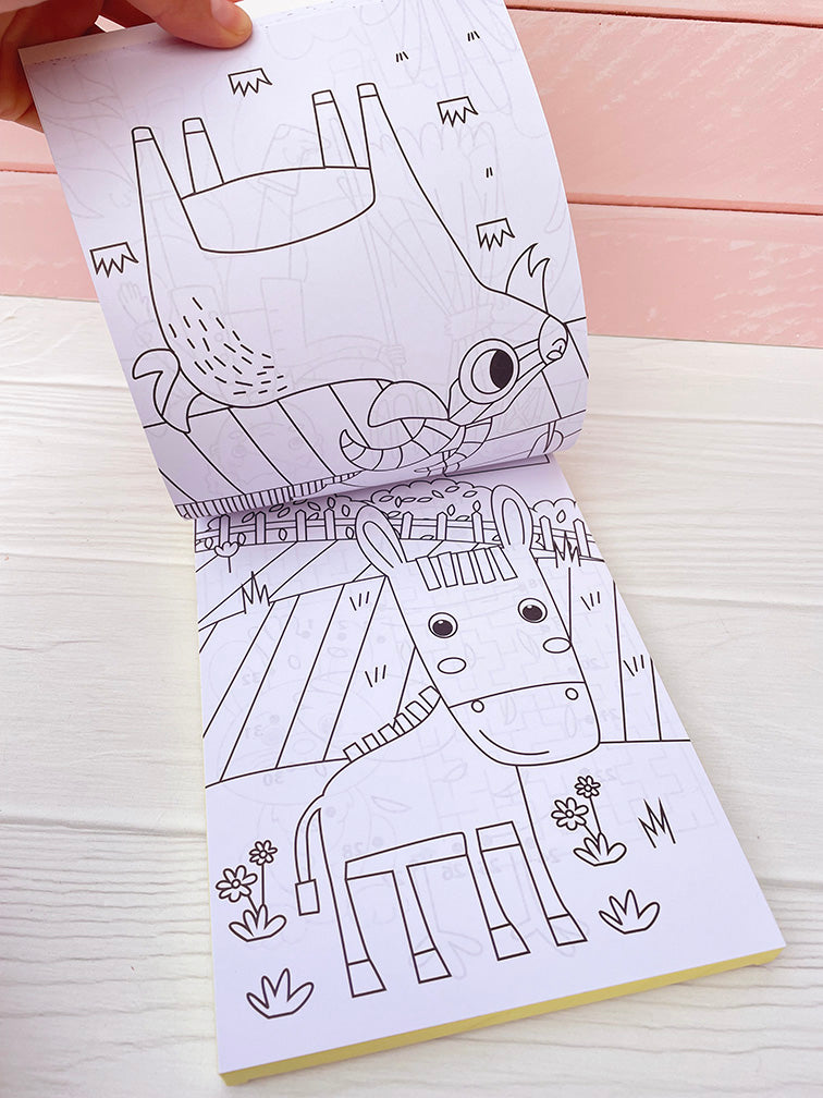 Libros para Pintar + Actividades con Colores y Gomas