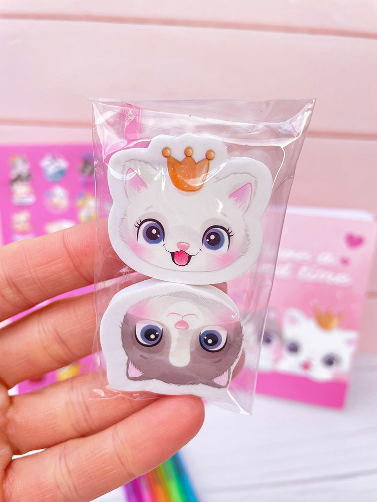 Set de Estuche con Papelería de Gatito