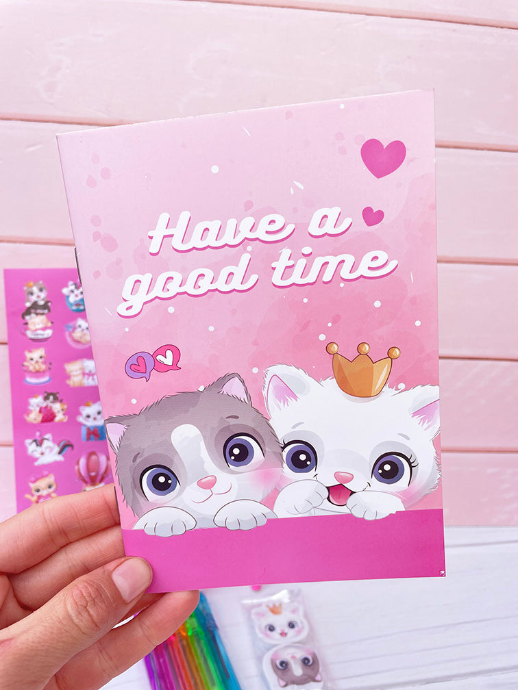 Set de Estuche con Papelería de Gatito