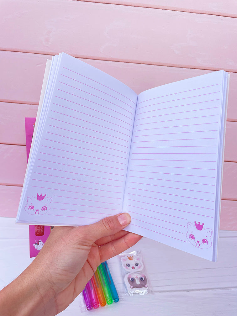 Set de Estuche con Papelería de Gatito