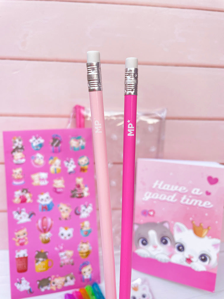 Set de Estuche con Papelería de Gatito