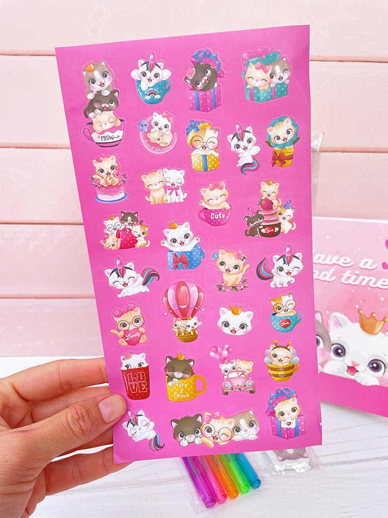 Set de Estuche con Papelería de Gatito