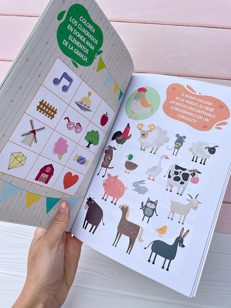 Libros "Juego y Coloreo" con 150 Stickers