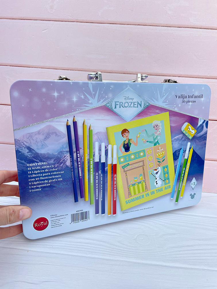Valijita Metálica Frozen Completa para Pintar