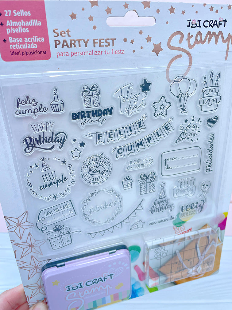 Set de Sellos Party Fest Ibi Craft