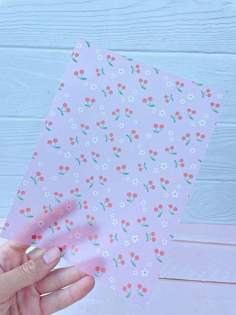 Set de 8 Hojas de Papel Vegetal "Summer" Ibi Craft
