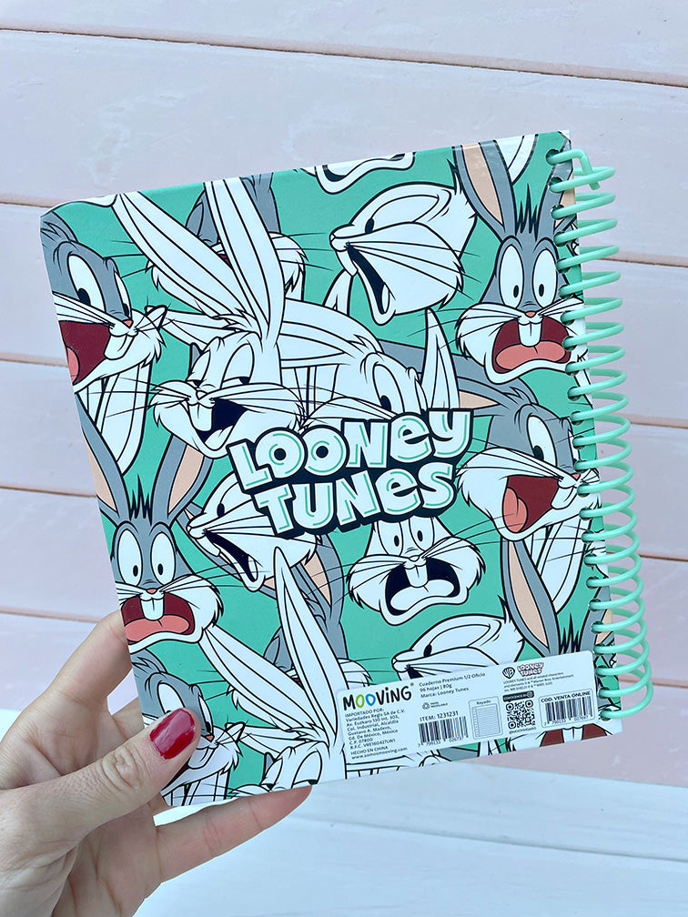 Cuaderno Premium 1/2 Oficio Looney Tunes Mooving