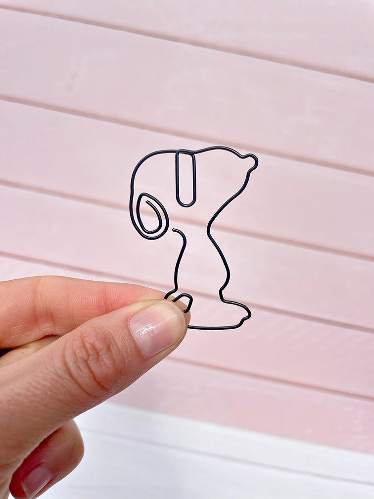 Set de 5 Clips Metálicos Contorno Snoopy