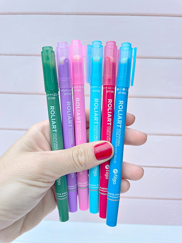 Microfibras Filgo Doble Punta con Sellitos