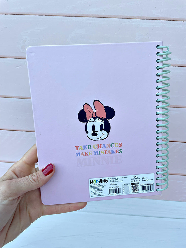 Cuaderno Premium 1/2 Oficio Minnie Mooving