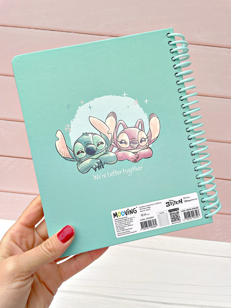 Cuaderno Premium 1/2 Oficio Stitch Mooving