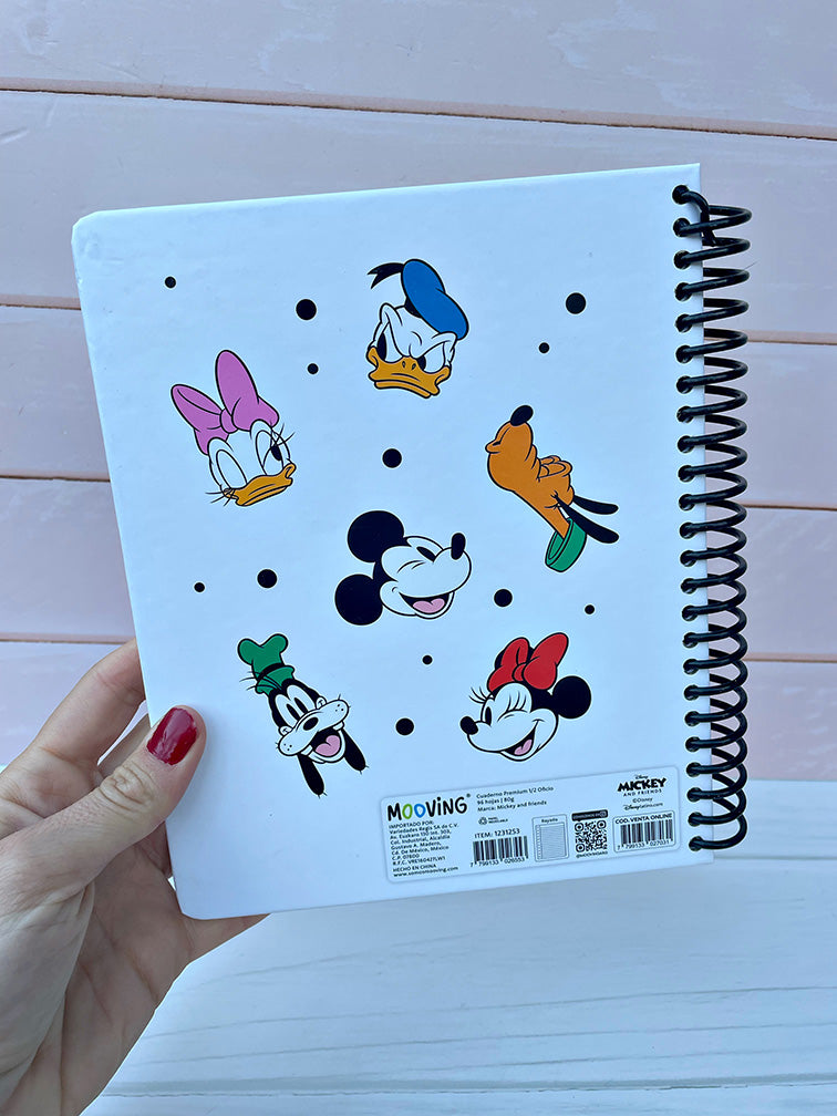 Cuaderno Premium 1/2 Oficio Mickey y Amigos Mooving