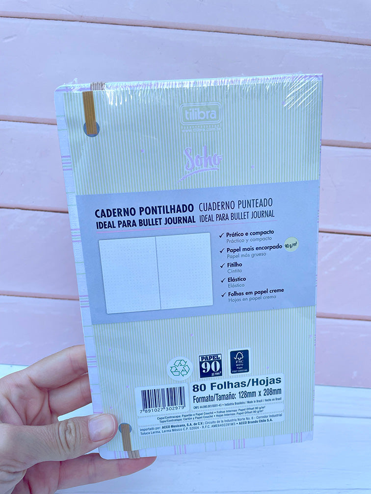 Libreta Tapa Dura con Hojas de Puntitos