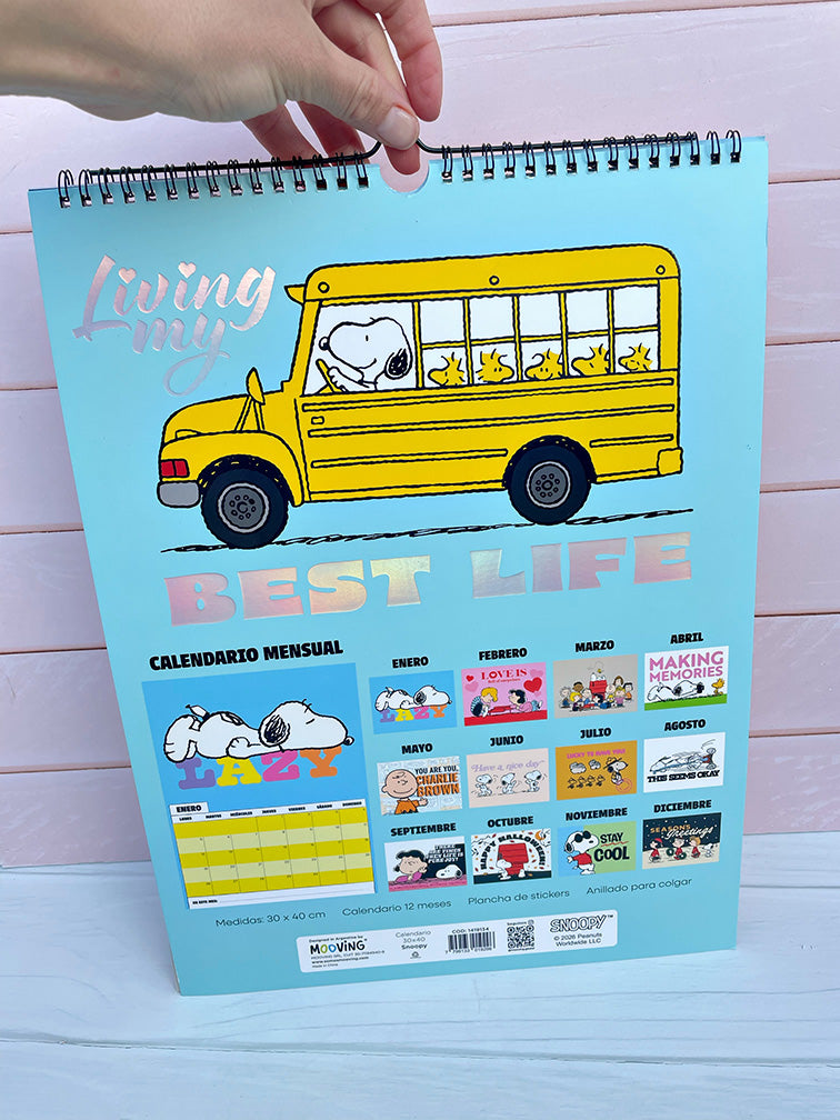 Calendario Snoopy 2026 Mooving