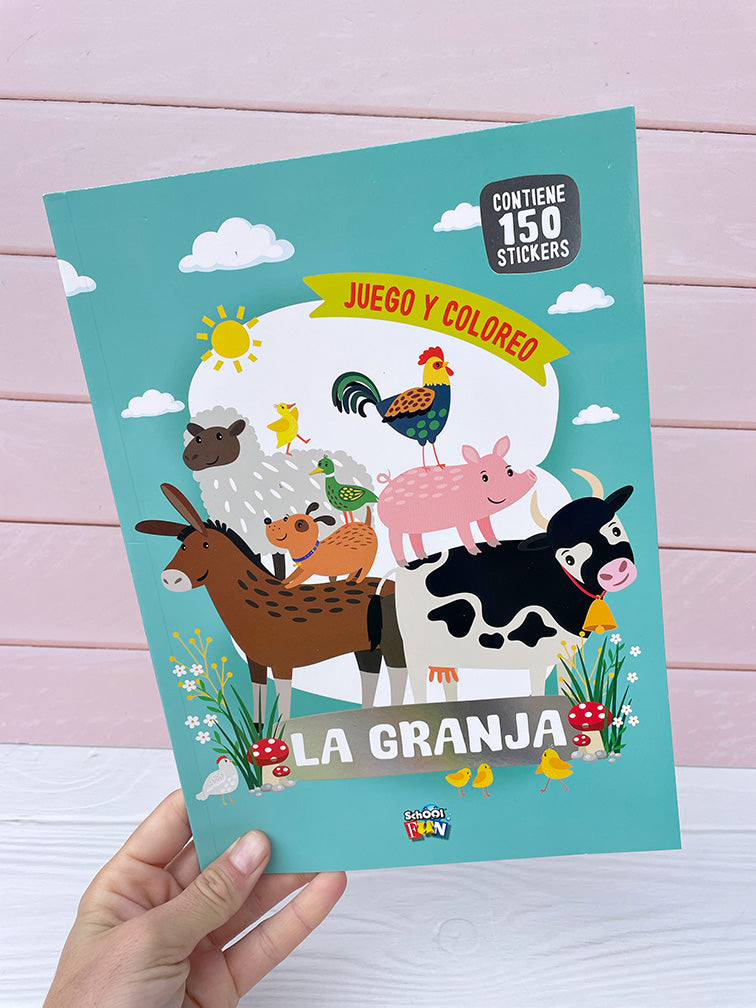 Libros "Juego y Coloreo" con 150 Stickers