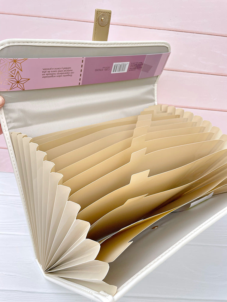 Carpeta A4 Eco Cuero con 13 Divisiones Ibi Craft