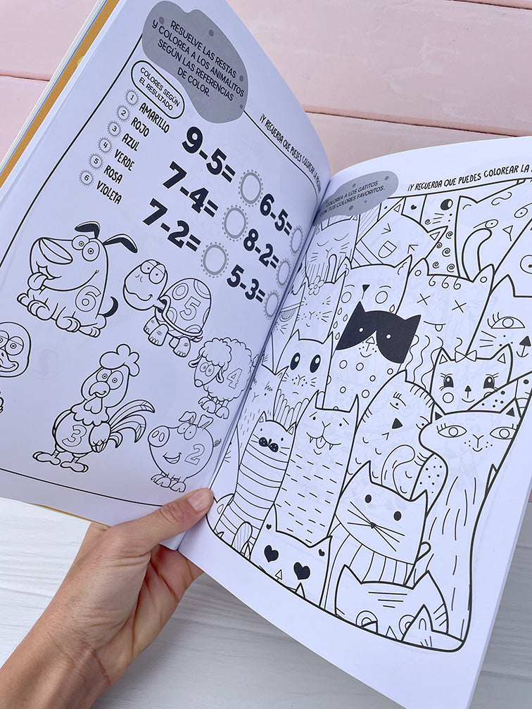 Libros "Juego y Coloreo" con 150 Stickers
