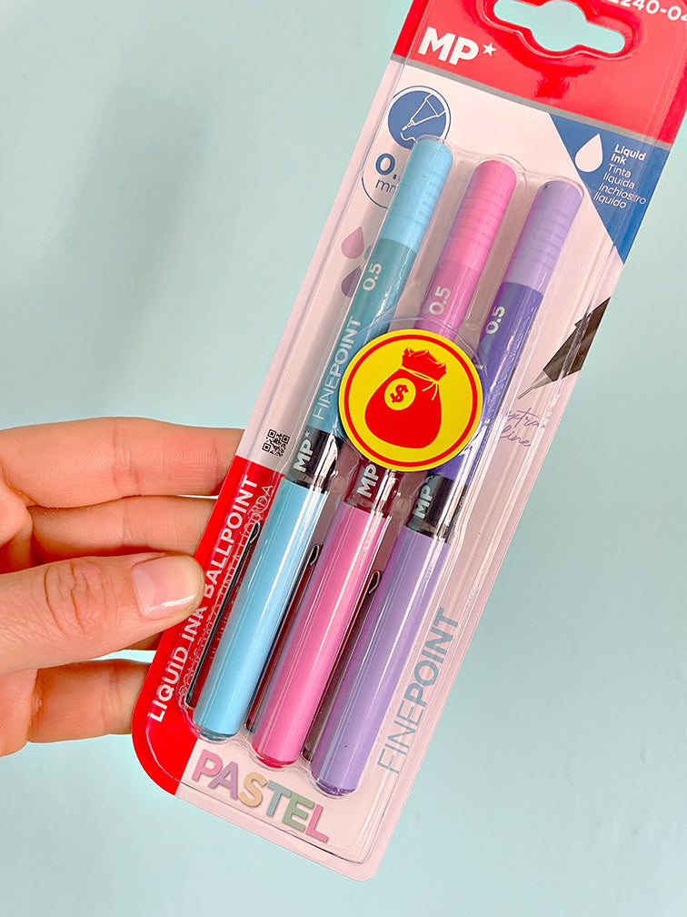 Set de 3 Lapiceras Tinta Líquida