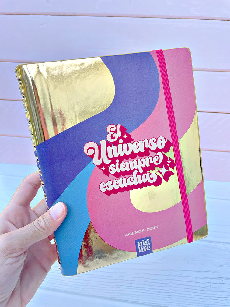 Agenda Diaria Dorada Big Life 16x21 cm