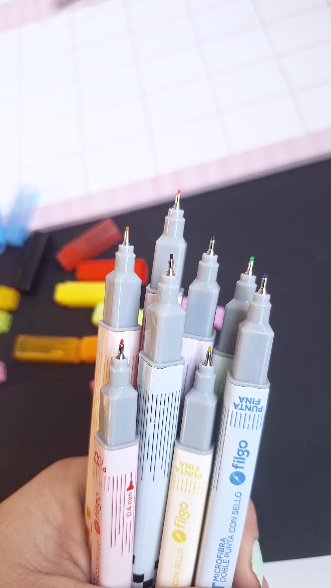 Marcador Pixel Art y Microfibra x8 Filgo