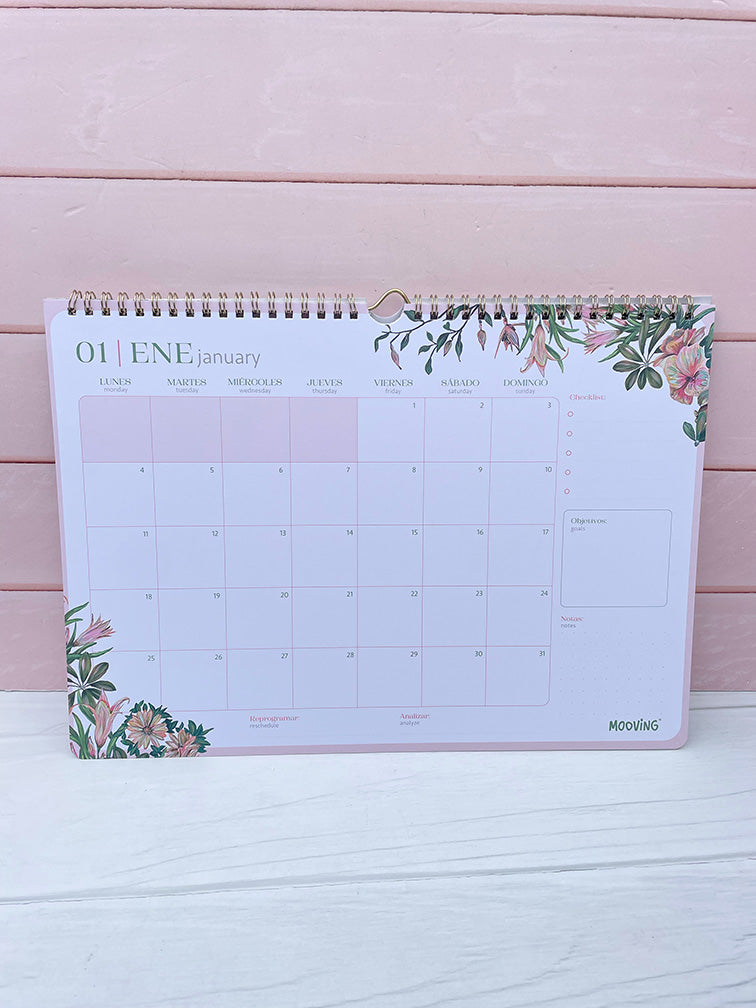 Calendario Floral de Colgar 2027 Mooving