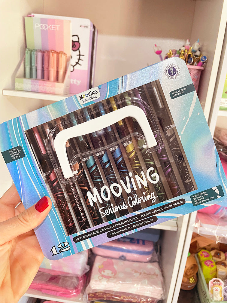 Marcadores Acrílicos Metalizados Mooving x 12