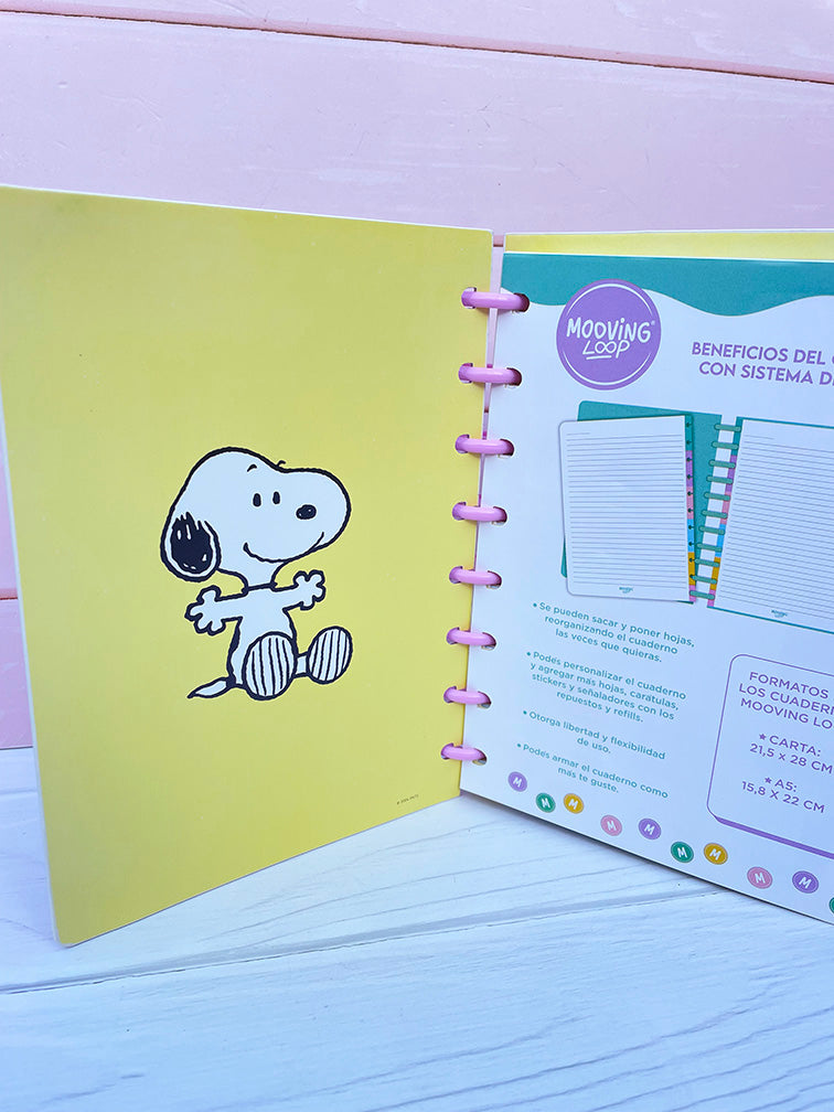 Cuaderno Snoopy con Sistema de Discos