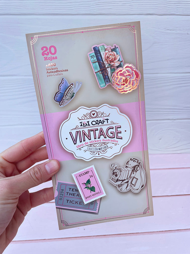 Block de 400 Stickers "Vintage" Ibi Craft