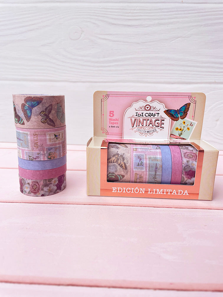 Washi Tape Vintage Ibi Craft x5