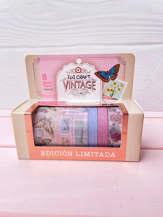 Washi Tape Vintage Ibi Craft x5