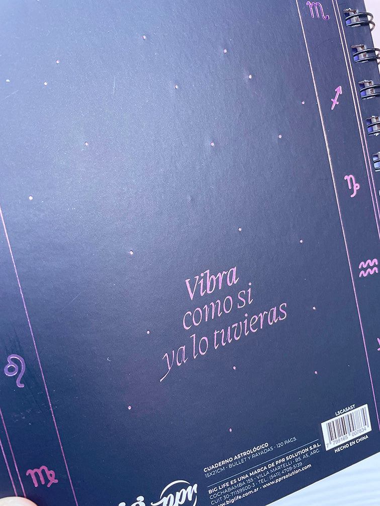 Cuaderno "Universo" 120 Hojas con Renglones y Bullet