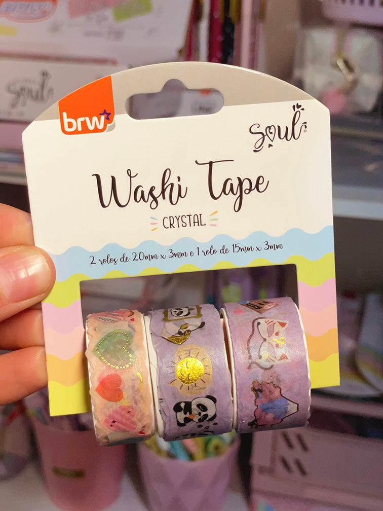 Washi Tape Ondeada Tonos Púrpura x3 Brw