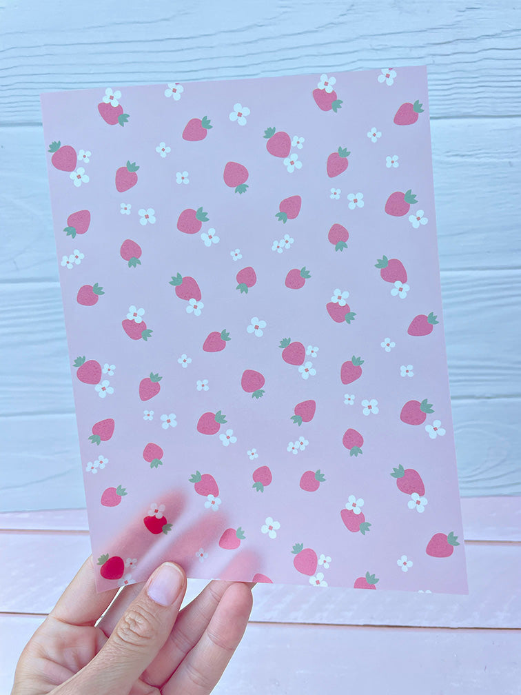 Set de 8 Hojas de Papel Vegetal "Summer" Ibi Craft