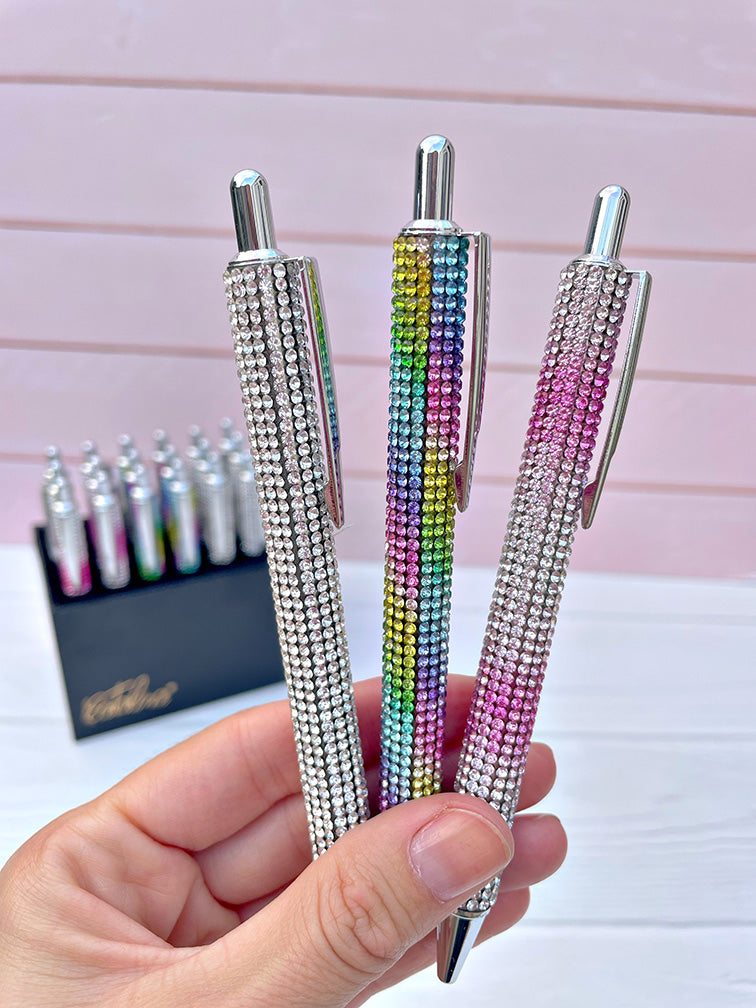 Lapicera Retráctil Con Brillos