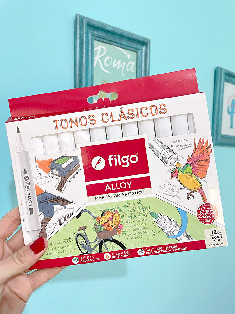 Marcadores Filgo Alloy Doble Punta x12 - 6 Variedades