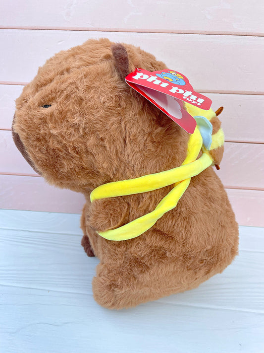 Peluche Capibara Phi Phi con Mochilita de Abeja 35 cm
