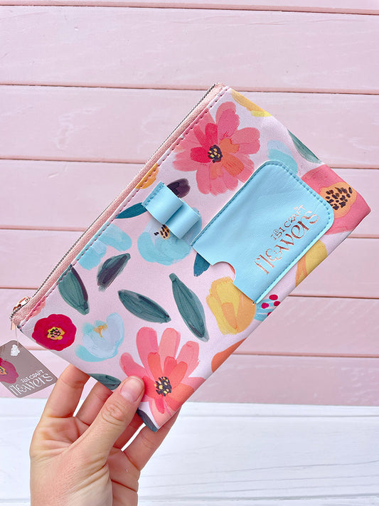 Estuche Cartuchera Ecocuero "Flowers" Ibi Craft