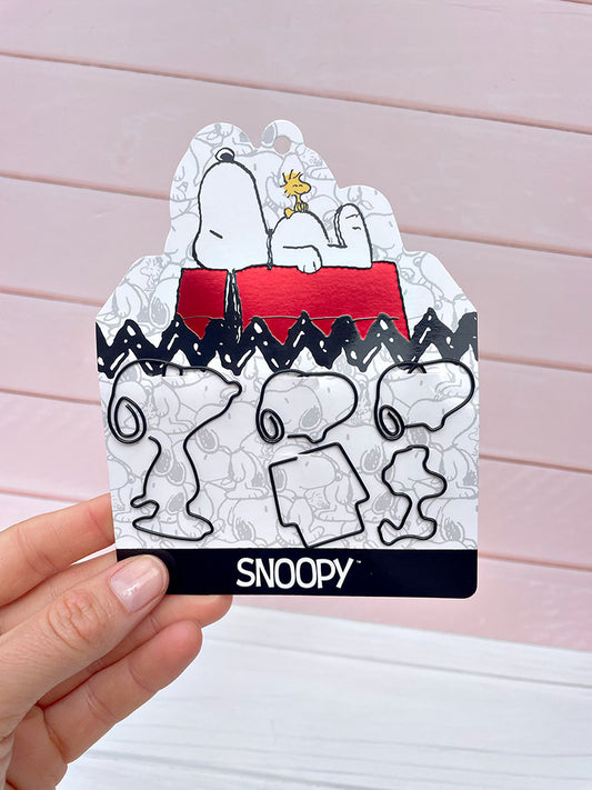 Set de 5 Clips Metálicos Contorno Snoopy