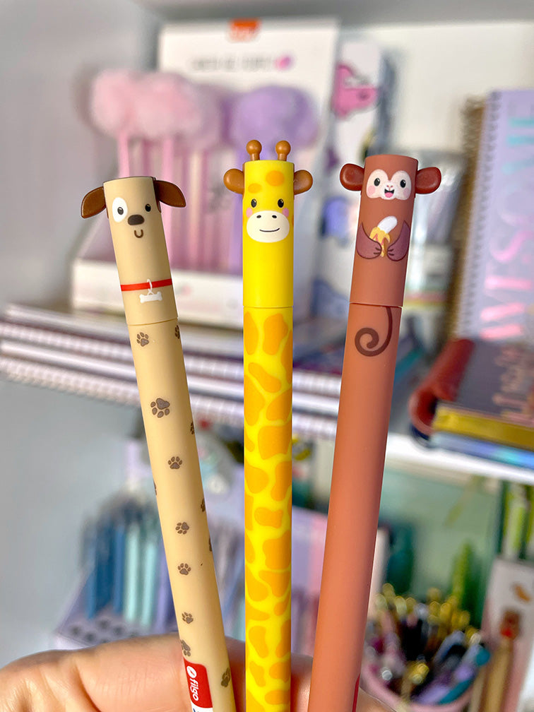 PROMO 3 Lapiceras Borrables Animalitos